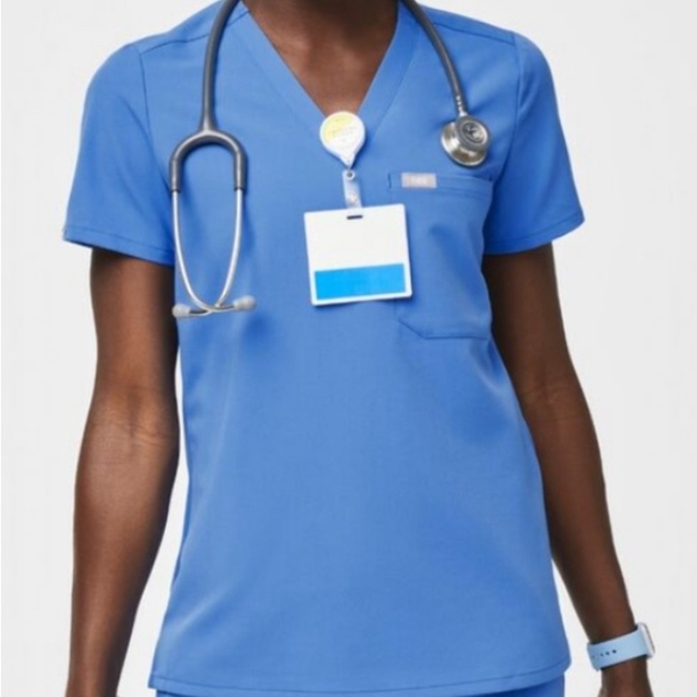 Figs Technical Collection Scrub Set  in Powdee Blue Size Small